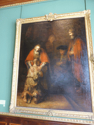 Painting `Return of the Prodigal Son` by Rembrandt van Rijn at the Rembrandt Room at the First Floor of the New Hermitage of the State Hermitage Museum