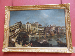 Painting `Rialto Bridge in Venice` by Michele Giovanni Marieschi at the Large Italian Skylight Room at the First Floor of the New Hermitage of the State Hermitage Museum