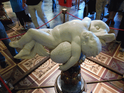 Sculpture `A Dead Boy on a Dolphin` by Lorenzo Lorenzetti at the Majolica Room at the First Floor of the New Hermitage of the State Hermitage Museum