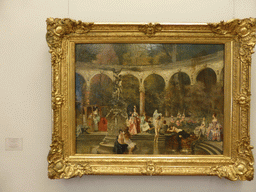 Painting `Bathing of Court Ladies in the 18th Century` by François Flameng at the Room of French Art of the Late 18th and Early 19th Centuries at the Second Floor of the Winter Palace of the State Hermitage Museum