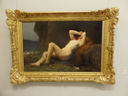 Painting `Mary Magdalene in a Grotto` by Jules Joseph Lefevre at the Room of French Art of the Late 18th and Early 19th Centuries at the Second Floor of the Winter Palace of the State Hermitage Museum