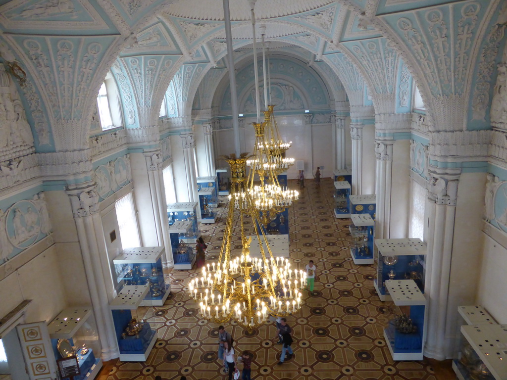 The Alexander Hall at the First Floor of the Winter Palace of the State Hermitage Museum, viewed from the Second Floor