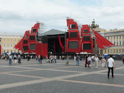 Palace Square with the stage for the Scarlet Sails celebration