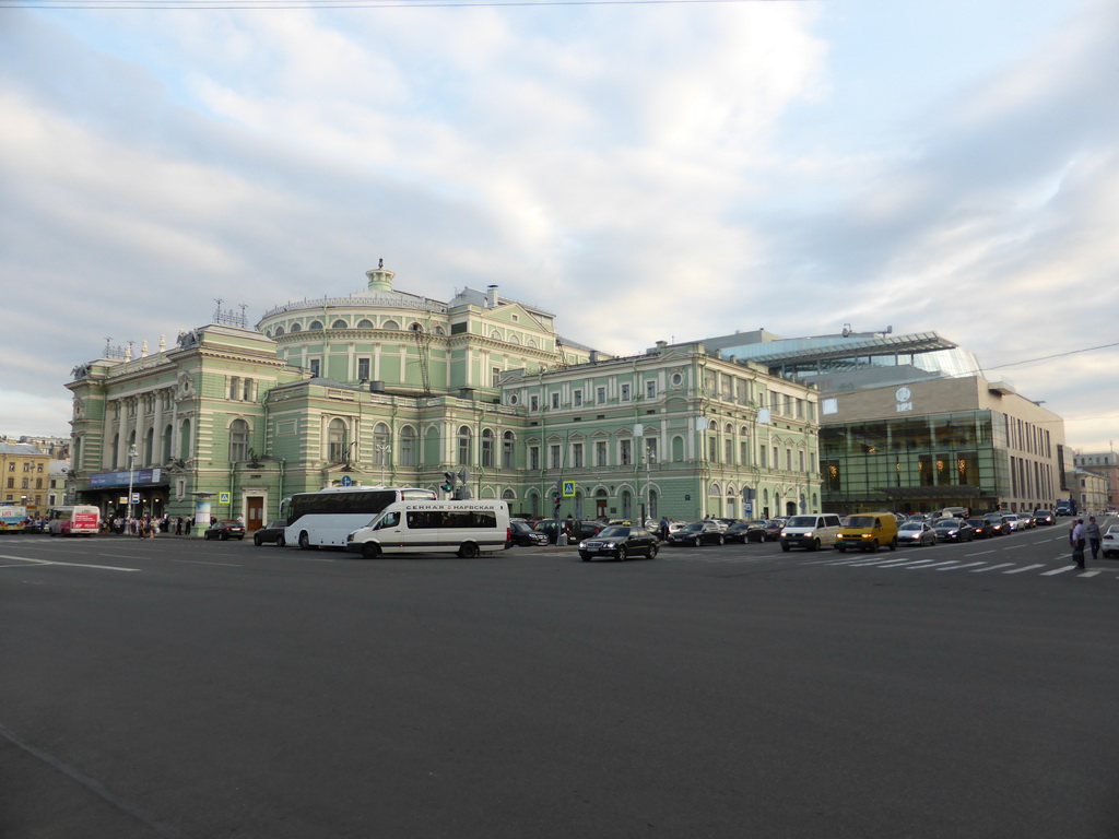 Front of the old Mariinsky Theatre and the New Mariinsky Theatre at Teatralnaya square