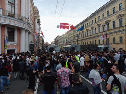 The Nevskiy Prospekt street in preparation for the Scarlet Sails celebration