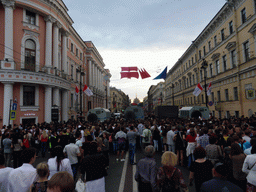The Nevskiy Prospekt street in preparation for the Scarlet Sails celebration