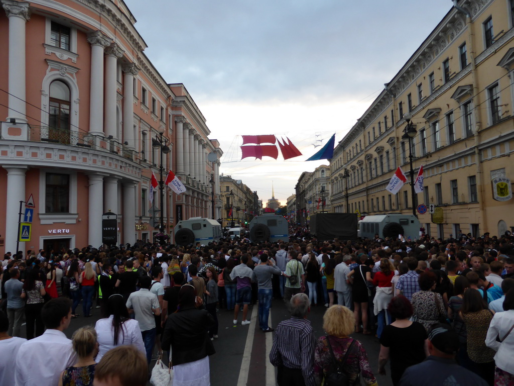 The Nevskiy Prospekt street in preparation for the Scarlet Sails celebration