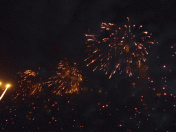 Fireworks during the Scarlet Sails celebration at the Dvortsovaya street, by night