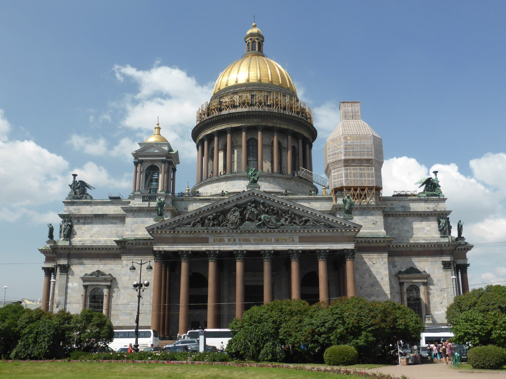 Saint Isaac`s Cathedral at Isaakiyevskaya square