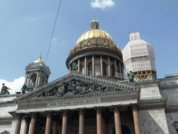 Facade and dome of Saint Isaac`s Cathedral