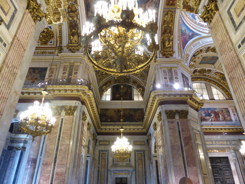 Aisle of Saint Isaac`s Cathedral
