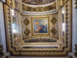 Reliefs and frescoes at the ceiling of Saint Isaac`s Cathedral