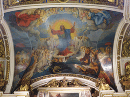 Fresco above the central iconostasis at the apse of Saint Isaac`s Cathedral