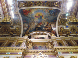 Fresco above the central iconostasis at the apse of Saint Isaac`s Cathedral