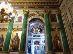 Right iconostasis of Saint Isaac`s Cathedral with the side-altar of Saint Catherine