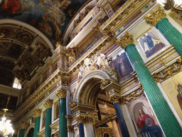 Upper part of the central iconostasis at Saint Isaac`s Cathedral