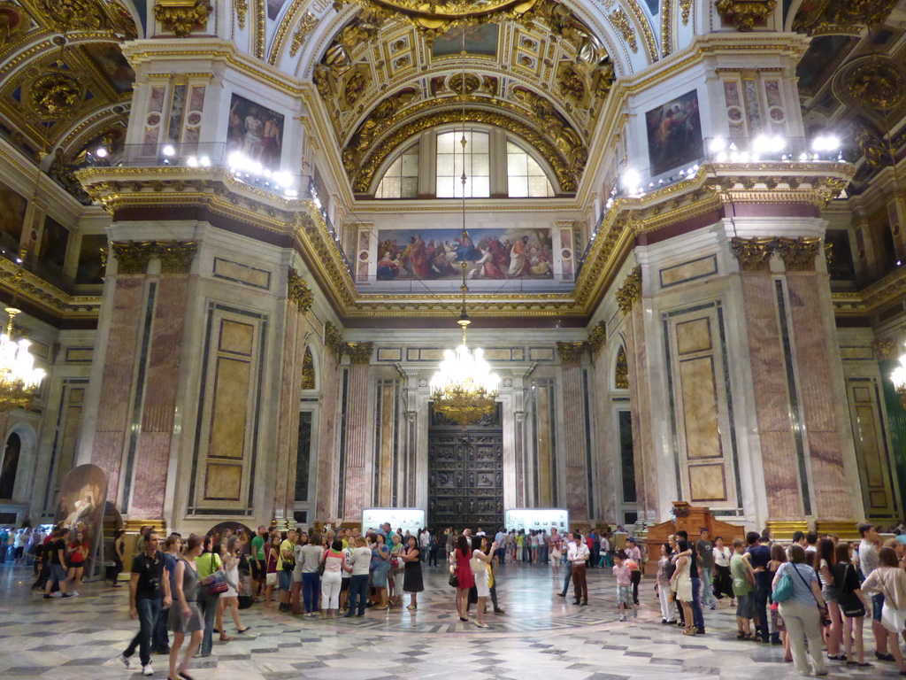 Nave of Saint Isaac`s Cathedral