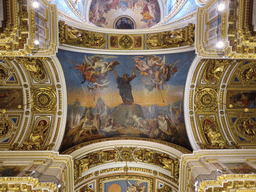 Fresco at the ceiling of Saint Isaac`s Cathedral