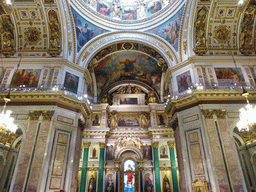 Nave and central iconostasis at the apse of Saint Isaac`s Cathedral