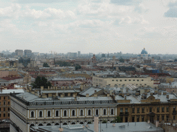 The south side of the city with the Trinity Cathedral, viewed from the roof of Saint Isaac`s Cathedral