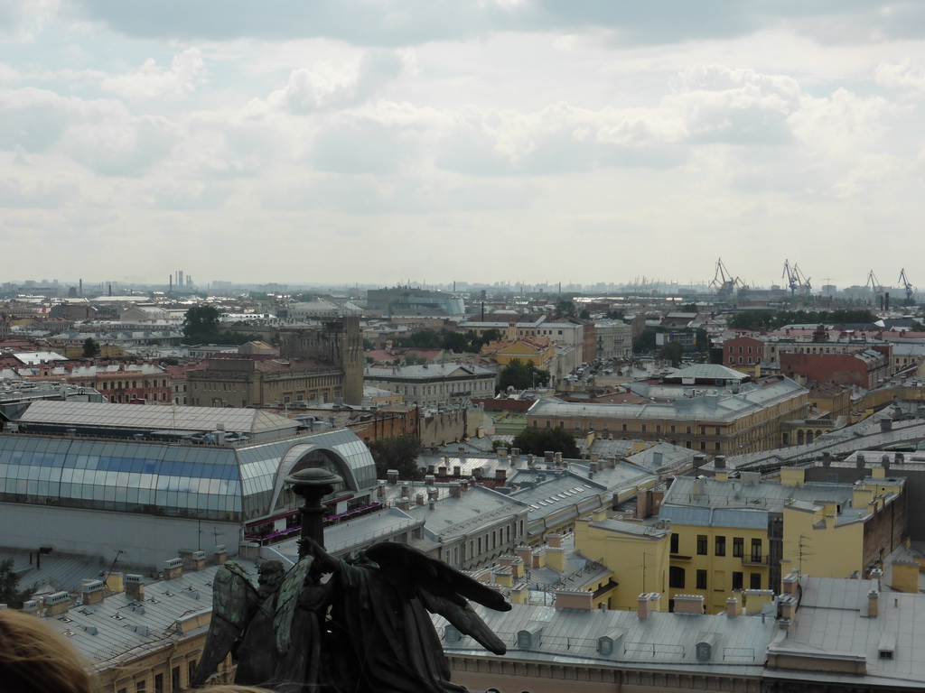 The southwest side of the city, viewed from the roof of Saint Isaac`s Cathedral