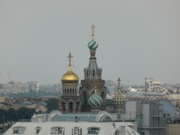 The Church of the Savior on Spilled Blood, viewed from the top of Saint Isaac`s Cathedral