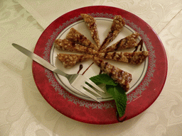 Dessert at the Cat Restaurant at Karavannaya street