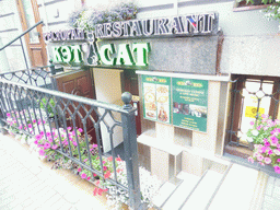 Front of the Cat Restaurant at Karavannaya street