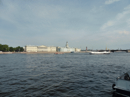 The Neva river, the Saint Petersburg State University and the Kunstkamera museum