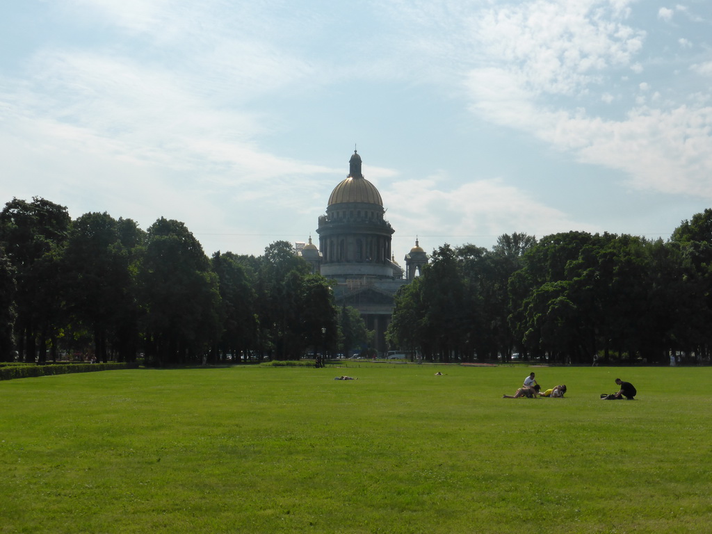 The Alexander Garden and Saint Isaac`s Cathedral