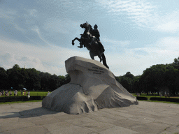 Statue `The Bronze Horseman` at Senatskaya Square