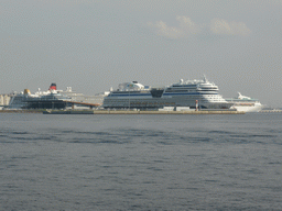 Boats in the harbour, viewed from the hydrofoil from Peterhof