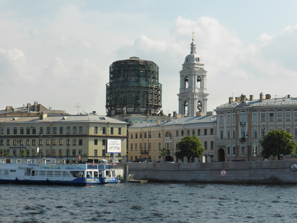 St. Catherine Church and the Malaya Neva river, viewed from the hydrofoil from Peterhof