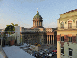 The Kazan Cathedral, viewed from the rooftop terrace of the Terrassa restaurant at Kazanskaya Square