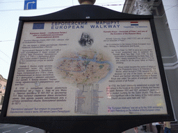 Information on the European Walkway at the Nevskiy Prospekt street