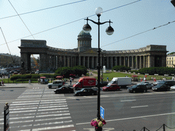 The Kazan Cathedral, viewed from Cafe Singer at the Nevskiy Prospekt street