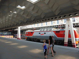 Train platform at the Moskovsky railway station