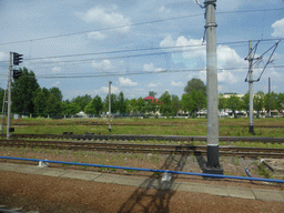 Houses at Okulovka, viewed from the high speed train to Moscow