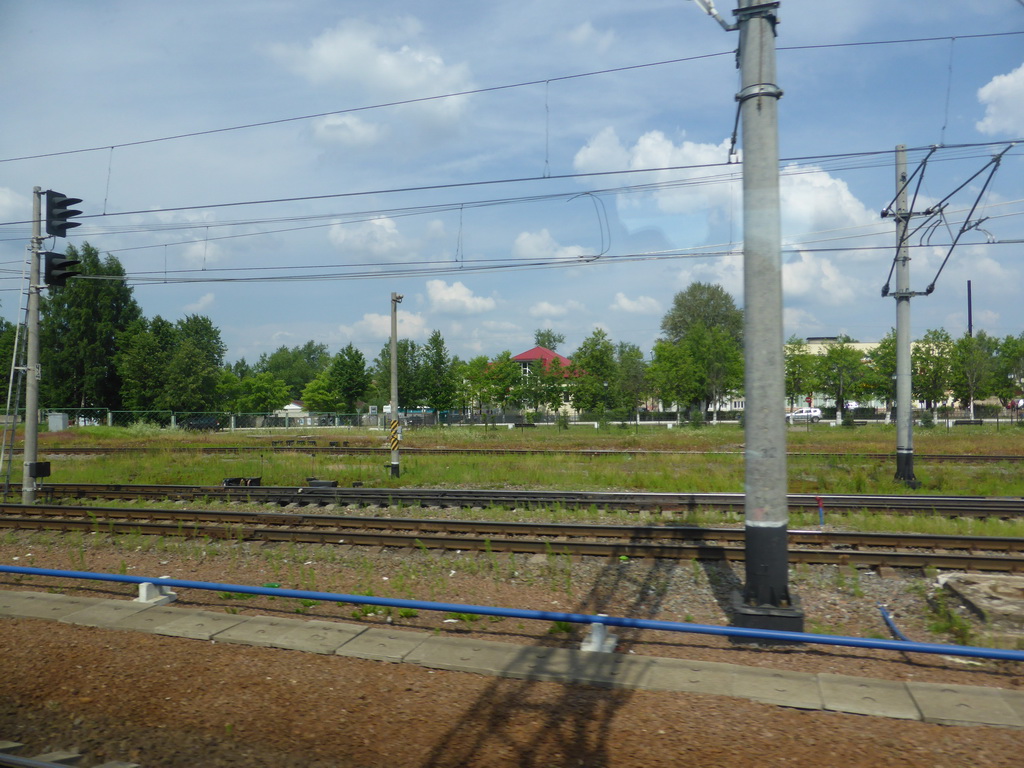 Houses at Okulovka, viewed from the high speed train to Moscow
