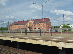 Okulovka Railway Station, viewed from the high speed train to Moscow
