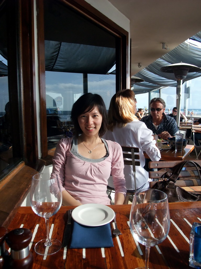 Mengjin in the restaurant `World Famous` at Pacific Beach Drive