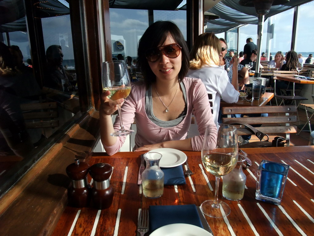 Mengjin in the restaurant `World Famous` at Pacific Beach Drive