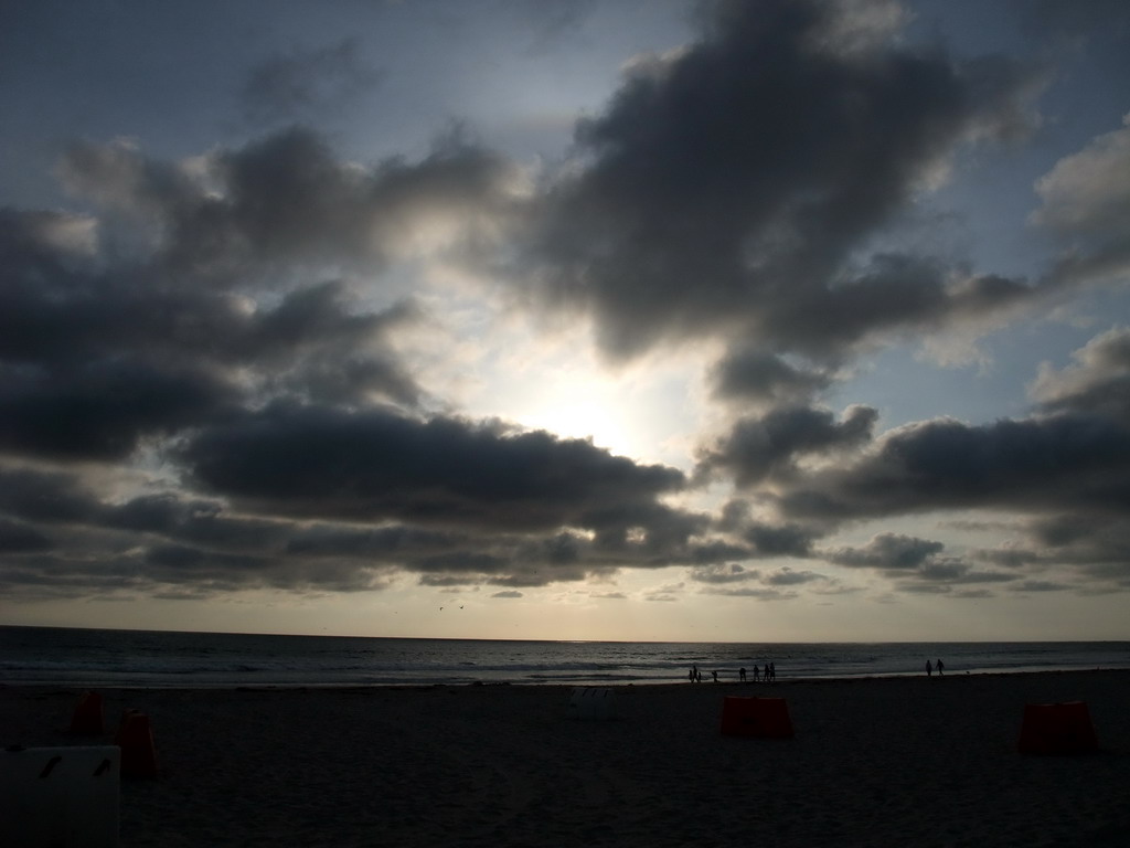 Beach at the Ocean Front Walk, at sunset