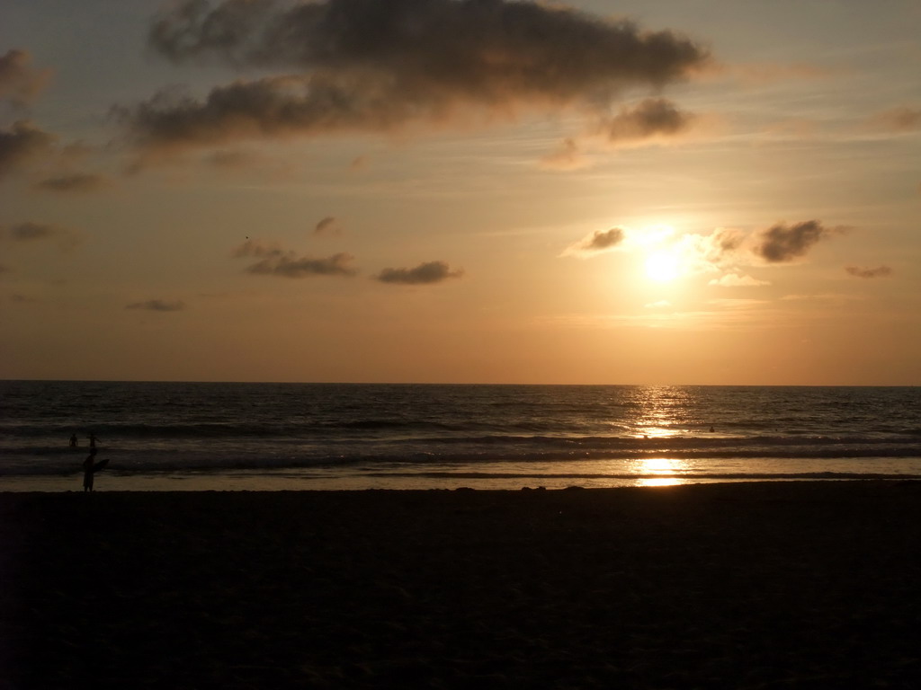 Beach at the Ocean Front Walk, at sunset