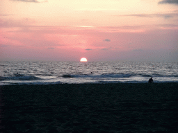 Beach at the Ocean Front Walk, at sunset