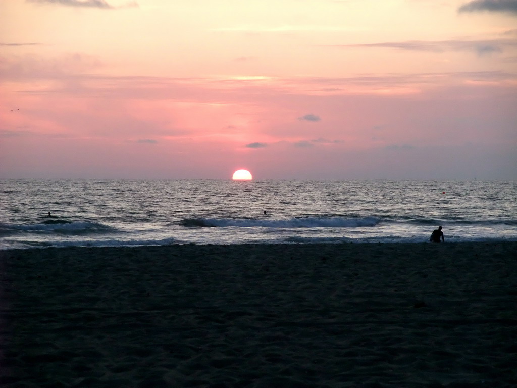 Beach at the Ocean Front Walk, at sunset