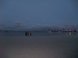 Beach at the Bayside Walk, at sunset