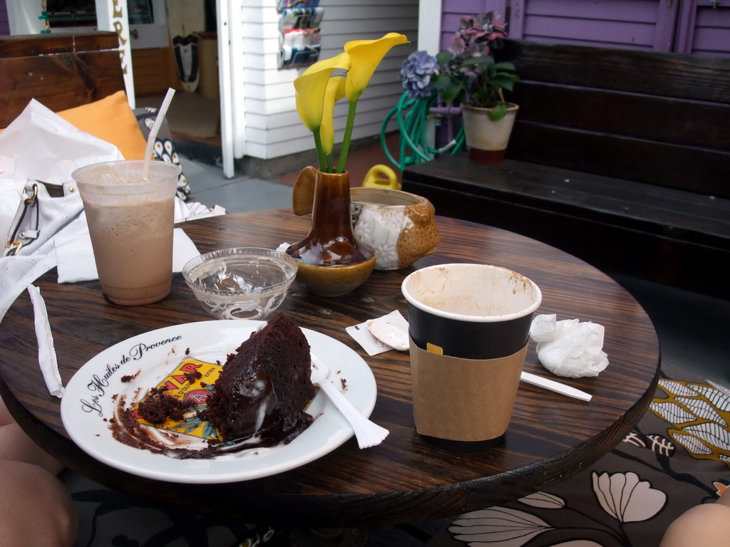 Cake and coffee at Kahve Coffee House at Mission Boulevard