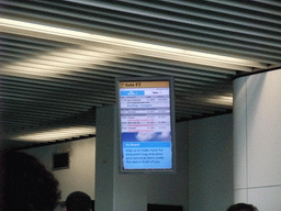 Information screen at Schiphol Airport