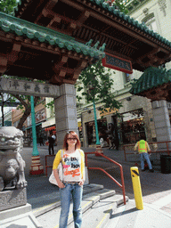 Miaomiao at the Chinatown Gate
